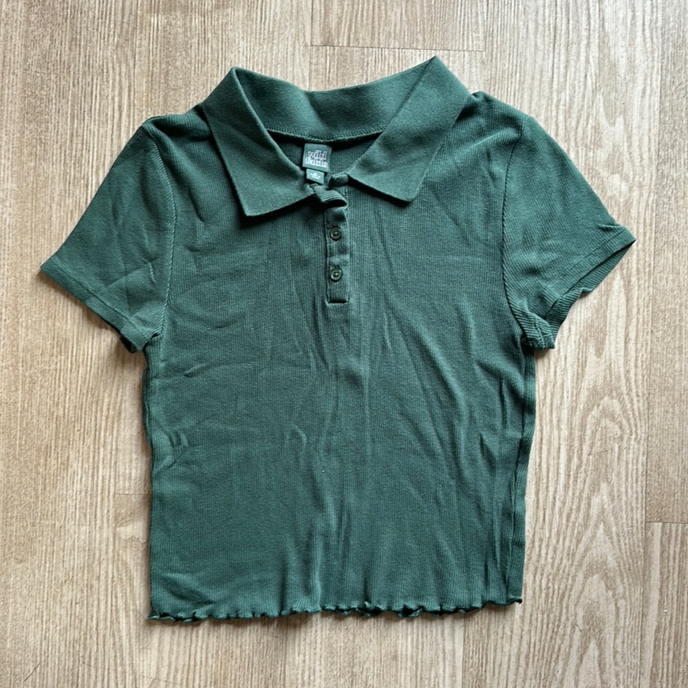 Green Collared T-Shirt, Wild Fable Size Medium